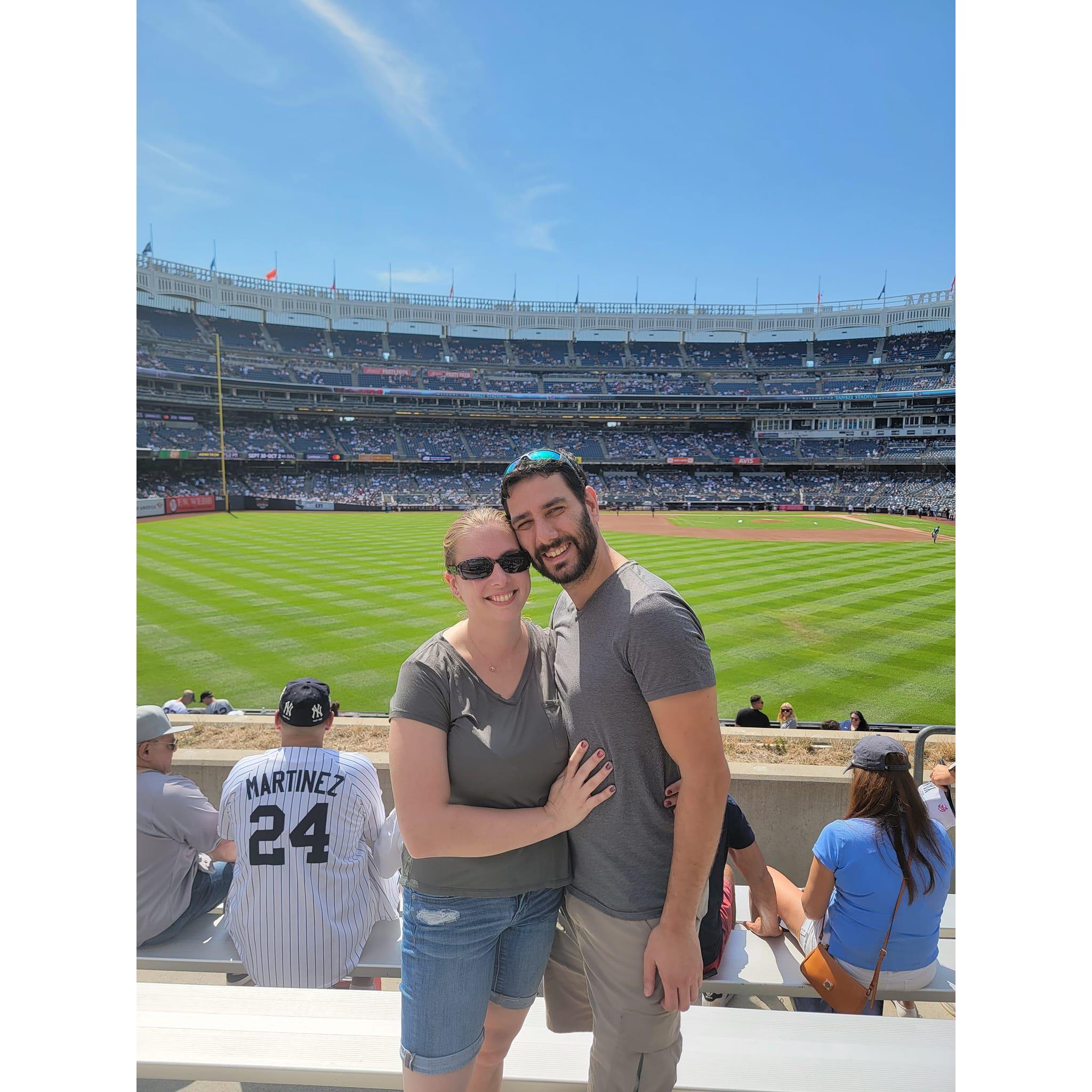 Alex's first trip to Yankee stadium!
