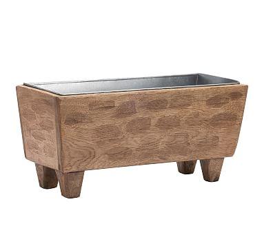 Blonde Wood Wine Trough