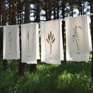 Garden Herb Towels : Set of 4
