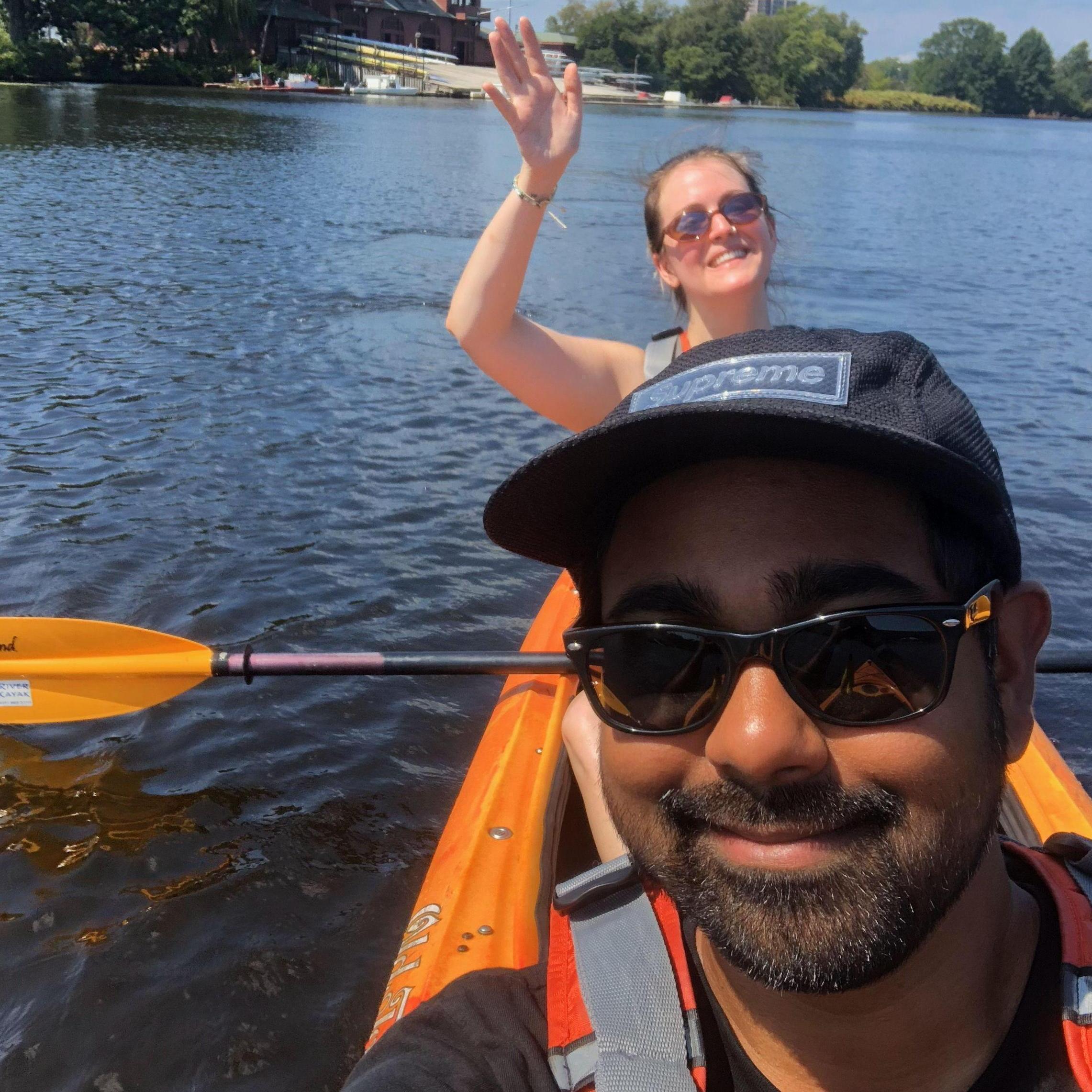 Our first time kayaking in summer 2018 shortly after we met