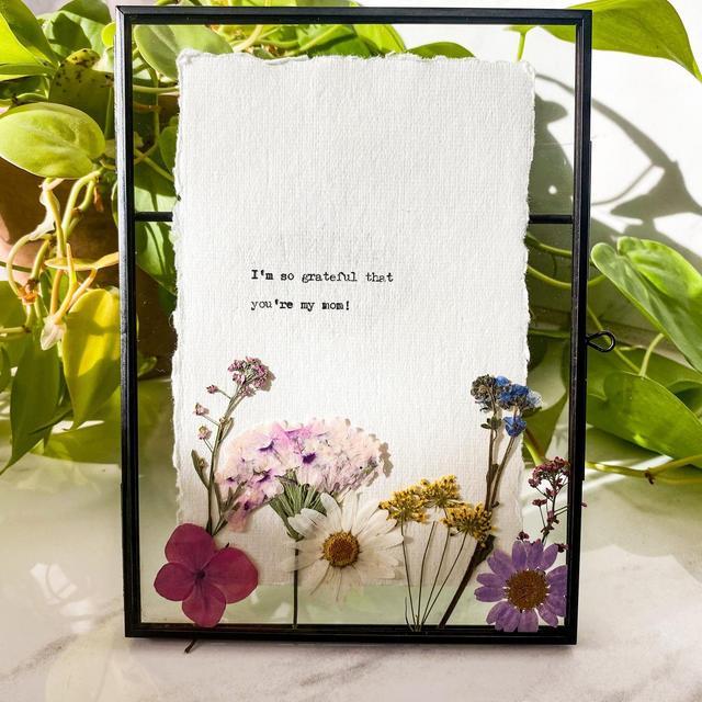 CUSTOM Quote Print in BLACK, 5x7, stand, COTTON paper – Poetry or Literary Wall Art – Handmade Framed Message or Poem