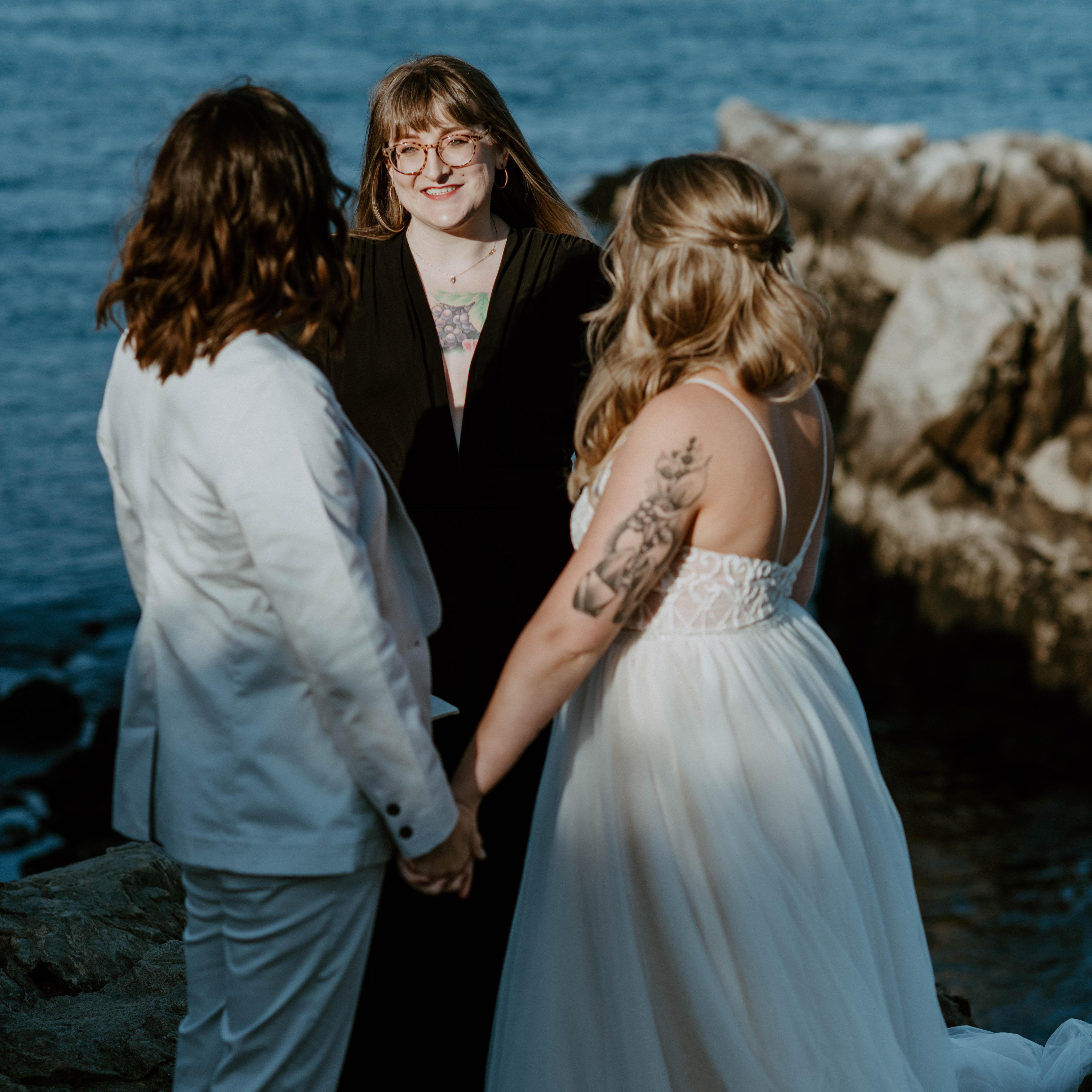 Kala was the most wonderful officiant. She gave a beautifully eloquent speech that we will cherish forever.  We are blessed to call her friend, mentor, and eternally a part of our love.