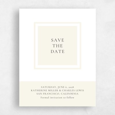 Butter, Yellow Wedding Save the Date - Potter Frame