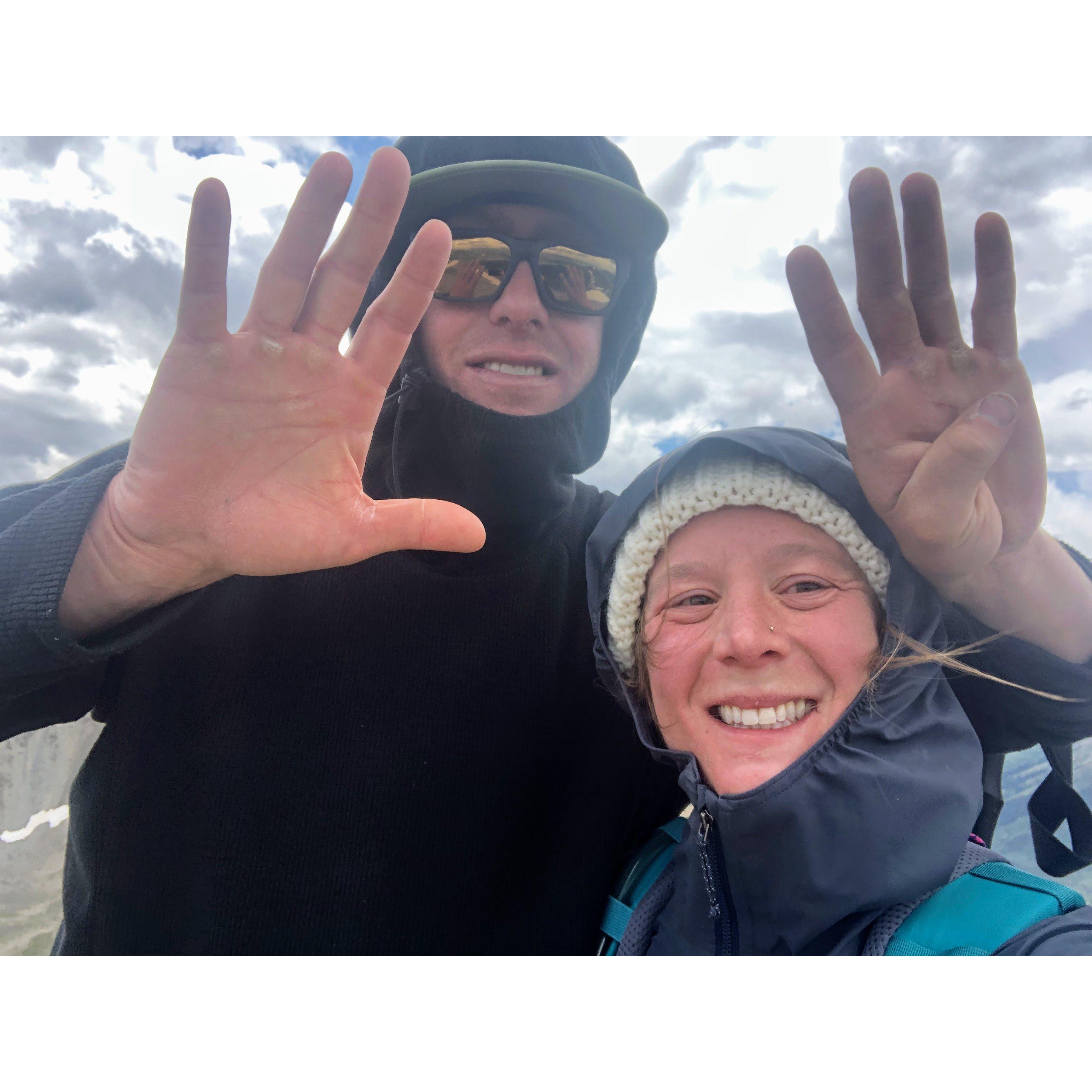Hiking the 10 mile traverse (on peak 9).