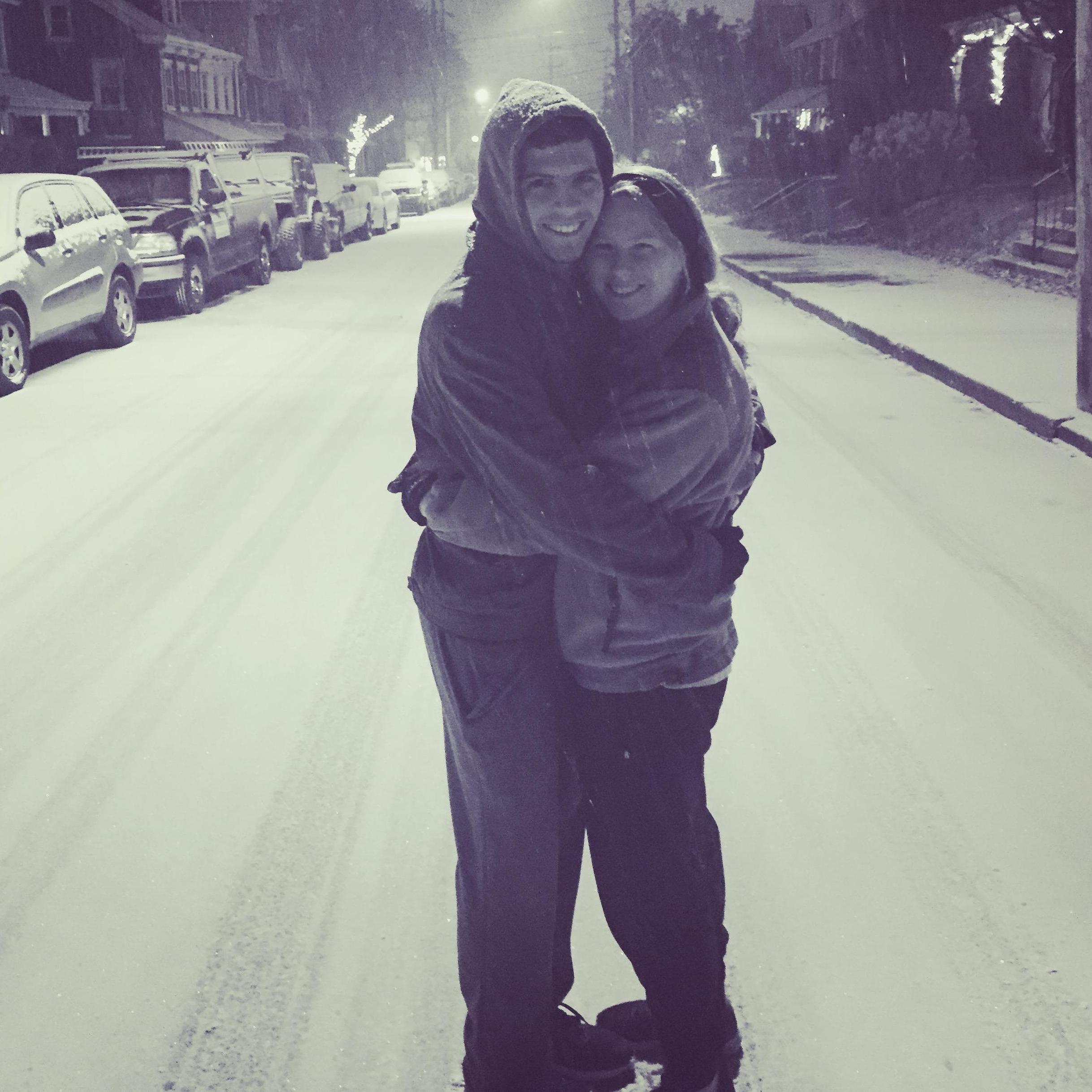 Our first road trip to Philly to visit Marcelo's parents. We drove 13 hours to play in the snow! 2017