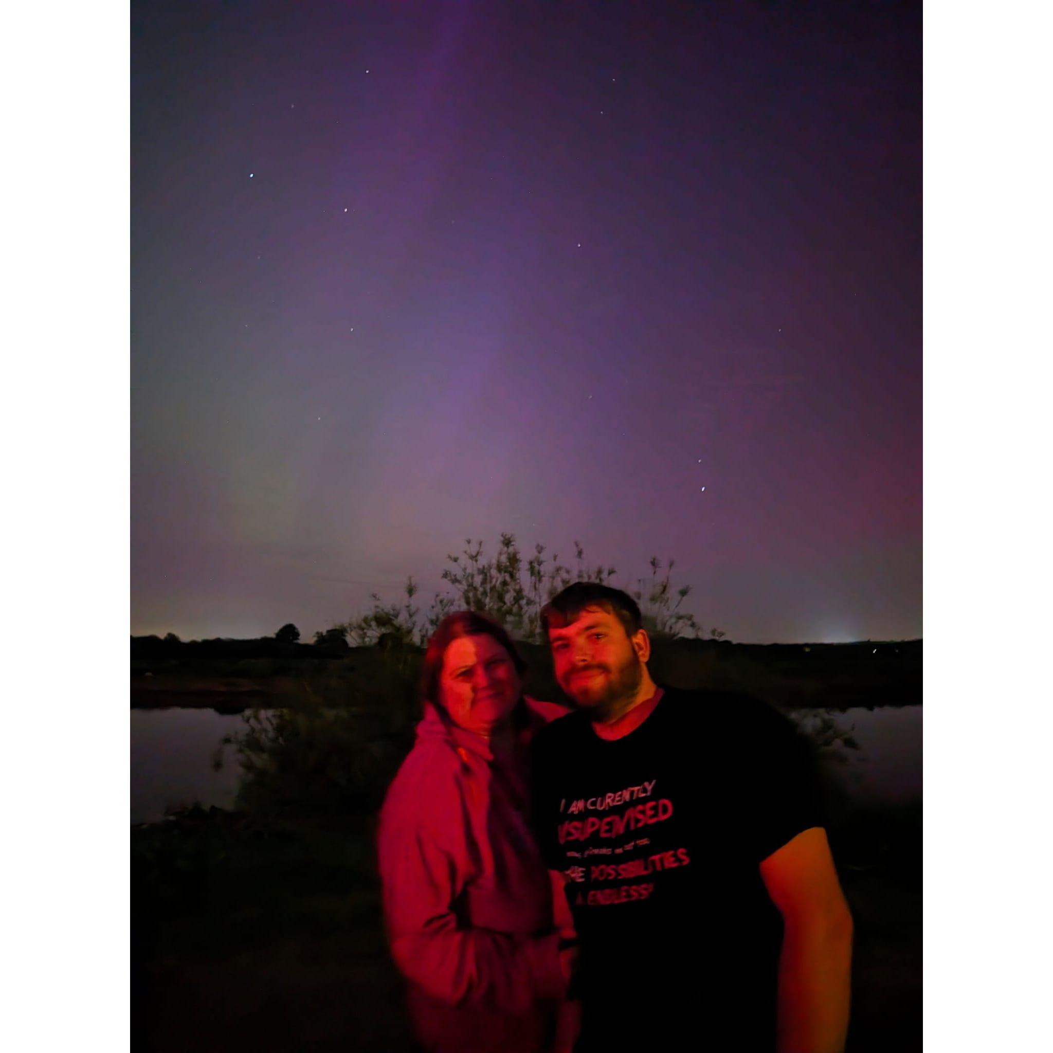 I was desperate to see the Northern lights, but it was late, it was a work night and Tom wasnt happy. Begrudgingly he took me out, and we were blown away and it's one of the happiest memories.