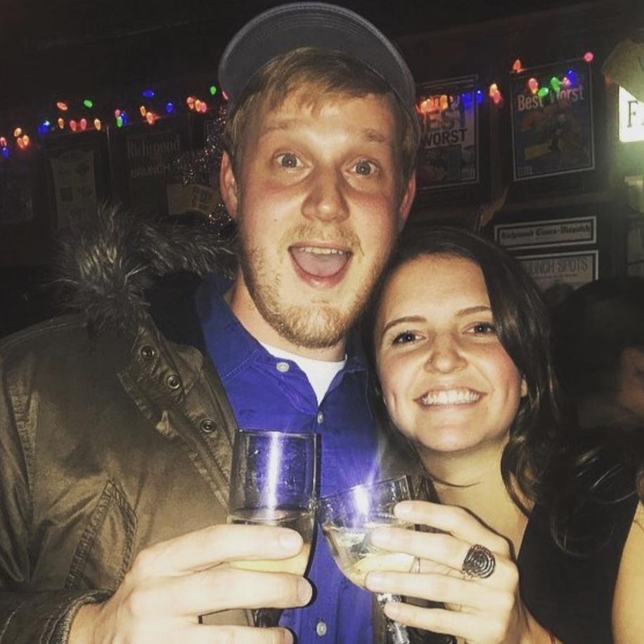 After we met at the Christmas party, Josh came to visit me one NYE when I was working at Sidewalk. So, our second photo together?