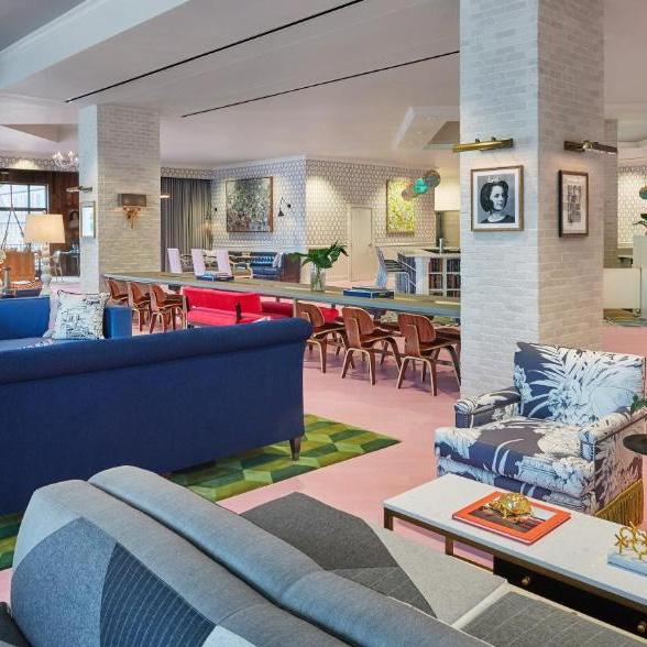 Lobby of The Graduate hotel.