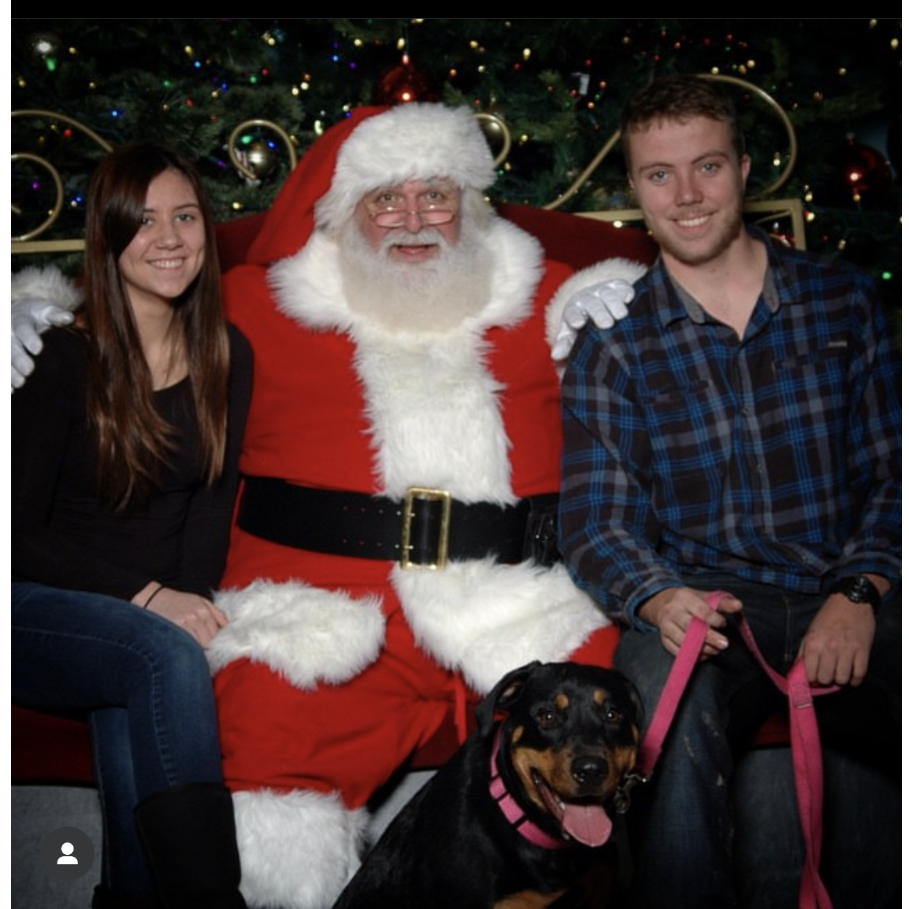 Our first Santa picture together, year 2014
