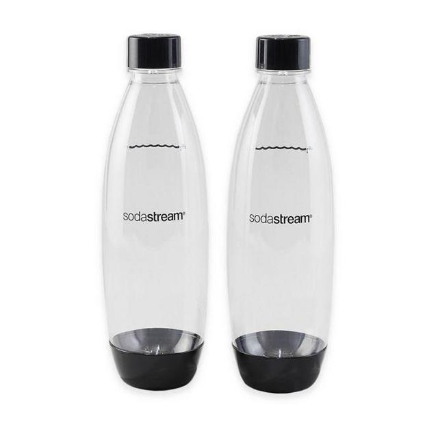 SodaStream® Slim1-Liter Carbonating Water Bottle in Black (Set...