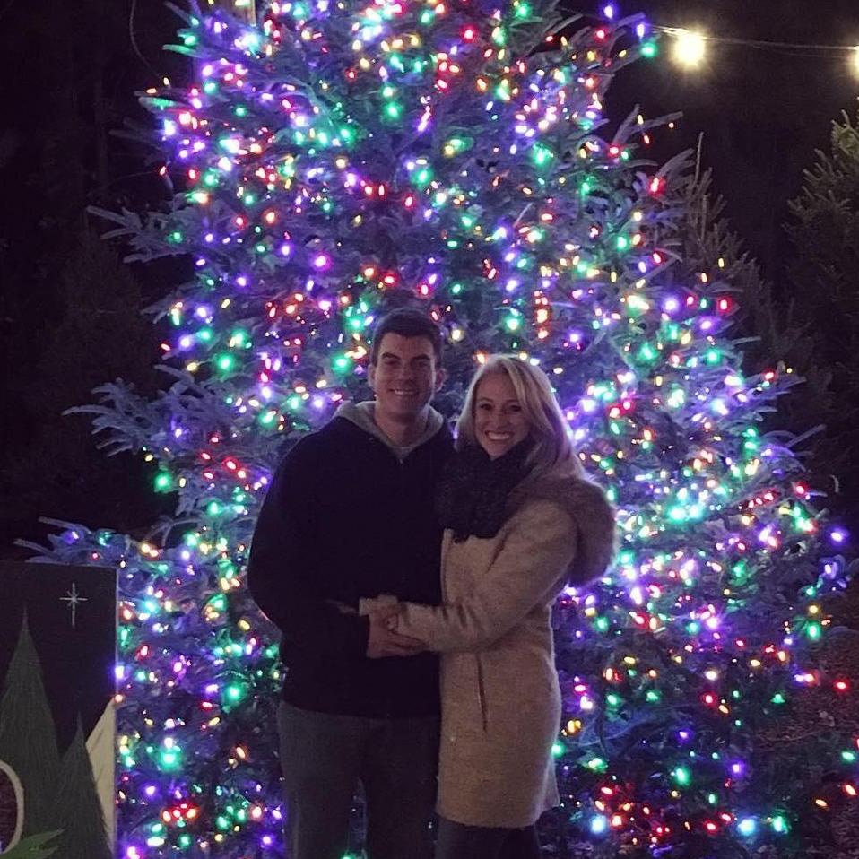 Second Christmas together - with the tradition of picking out a live tree for Chris' house, soon to be our home.