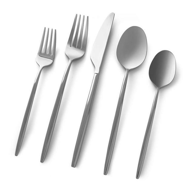 Gaze Stainless Steel 20-Piece Flatware Set - Stainless Steel