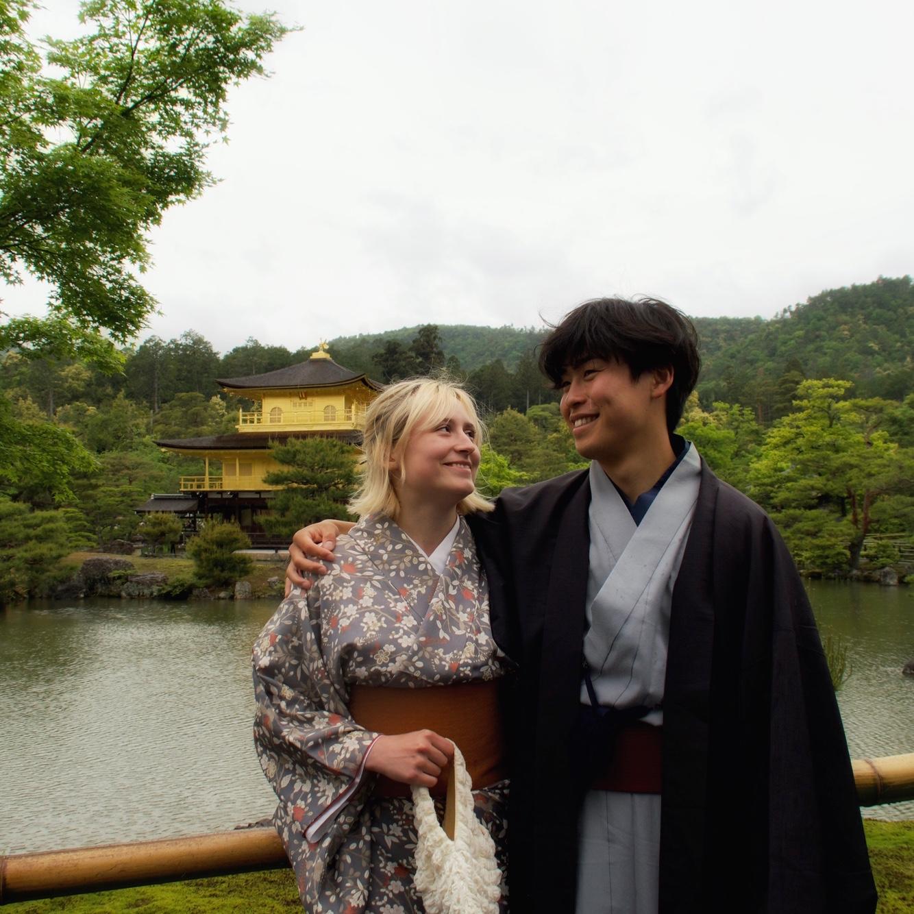 Golden temple near Kyoto, Japan.