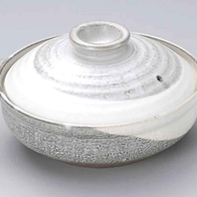 Kyoto Kobiki for 2-3 person 9.8inch DONABE Japanese Earthen Casserole Pot Ceramic Made in Japan