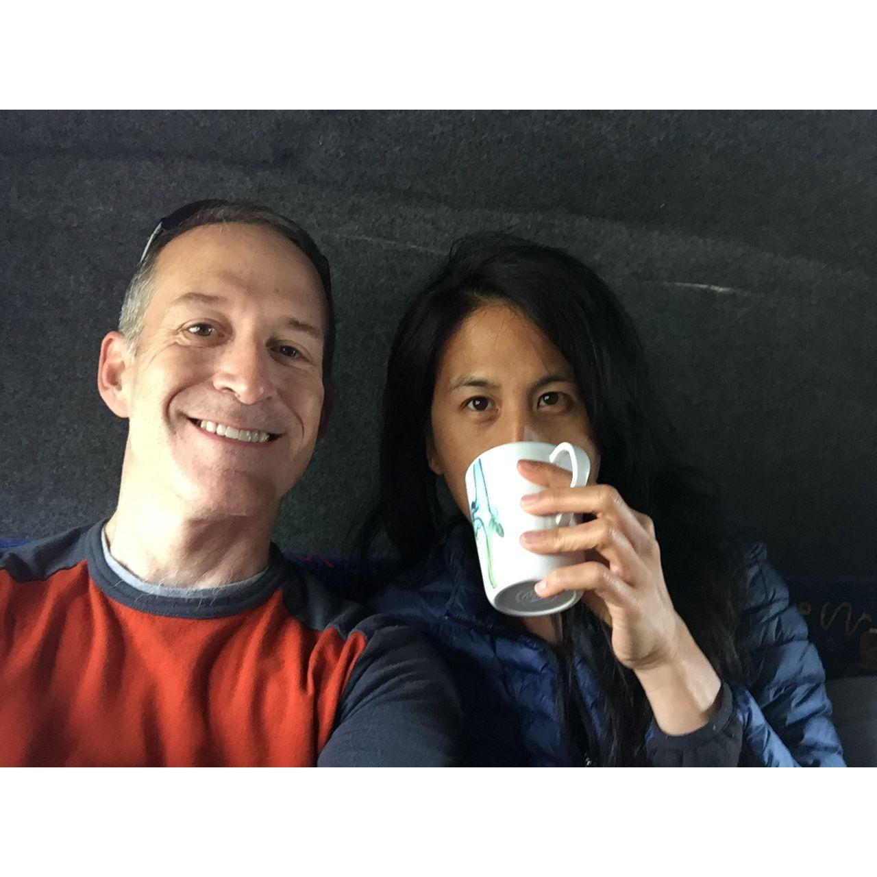 Van life...driving across Iceland, our first trip abroad together.