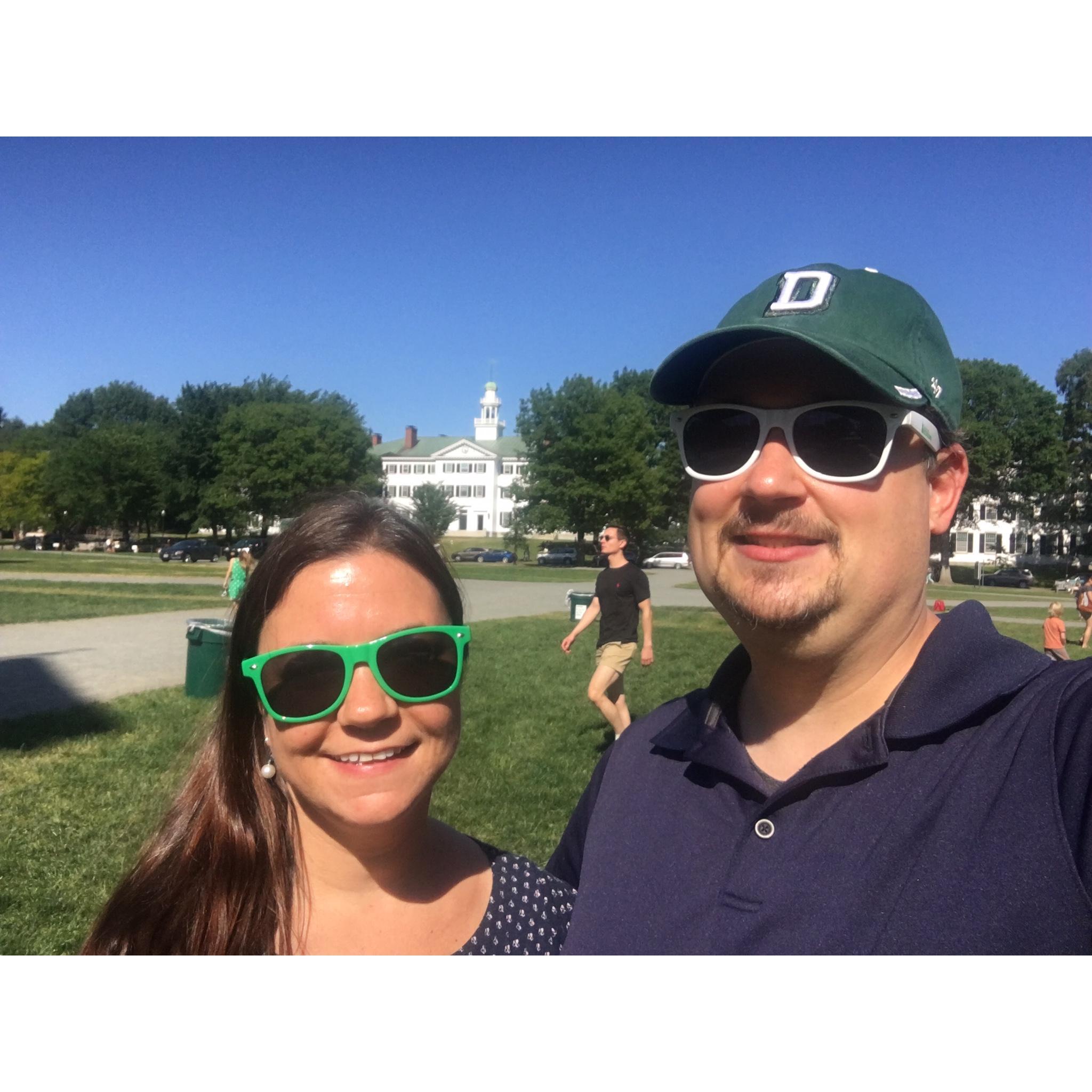 Sportin' green on the Green at Dartmouth!