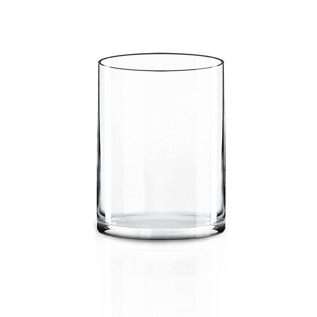 CYS EXCEL Cylinder Clear Glass Vase (H:8" D:6") | Multiple Size Choices Glass Flower Vase Centerpieces | Hurricane Floating Candle Holder Vase