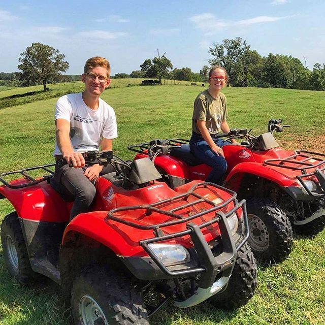 Four-wheeler ride shortly before we took off to study abroad in France.