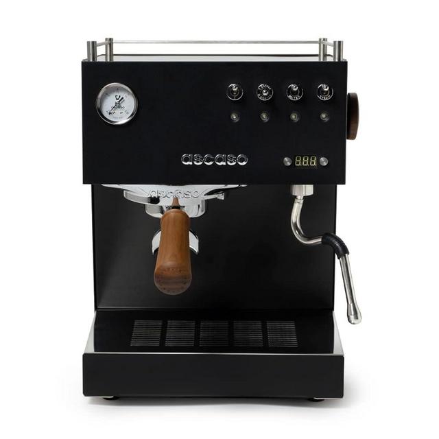 Ascaso Steel DUO PID, Programmable Espresso Machine w/Volumetric Controls, Dual Thermoblock, 120V (Black)