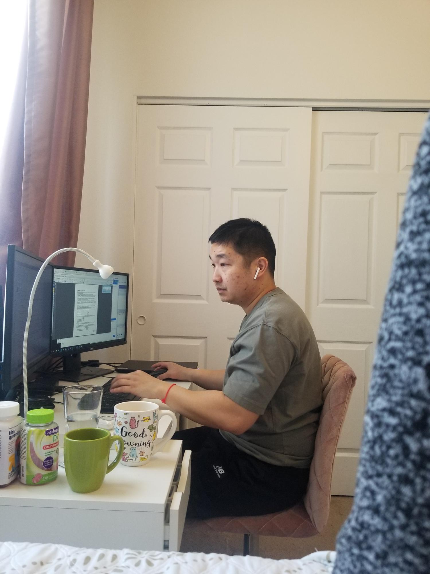 His work office when he visited me in fl.