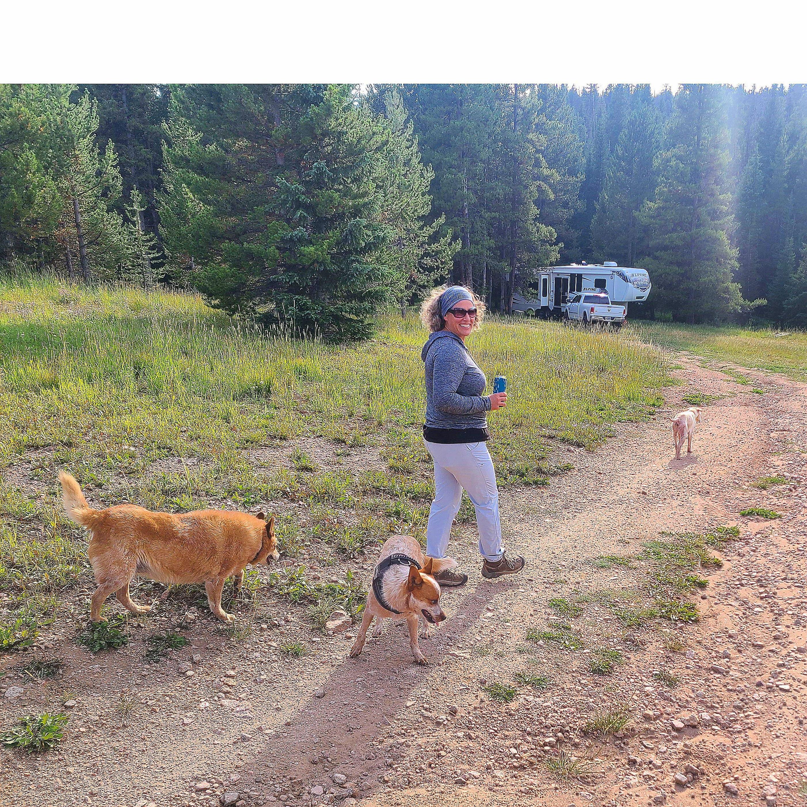 All the girls on a morning walk!