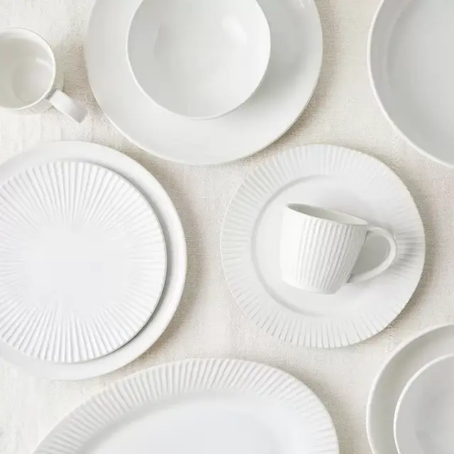 Five Two Stoneware Dinnerware (12 piece dinnerware set with sunburst salad plate & deep bowl)