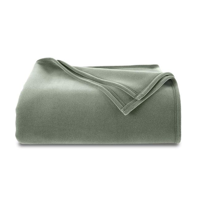 Vellux Queen Size Blanket - All Season Luxury Warm Lightweight Durable Pill-Resistant Bed Blankets - Perfect for Bed Couch Sofa - Green Bed Blankets Queen Size - Hotel Quality (90 x 90 Inch, Green)