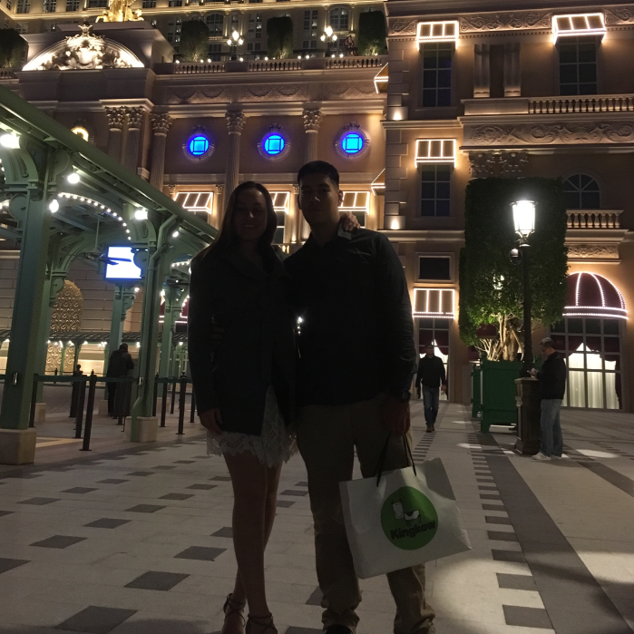 More in Macau...Barbara's heels bothered her feet so much she shortly took them off and wore Mauricio's flip flops