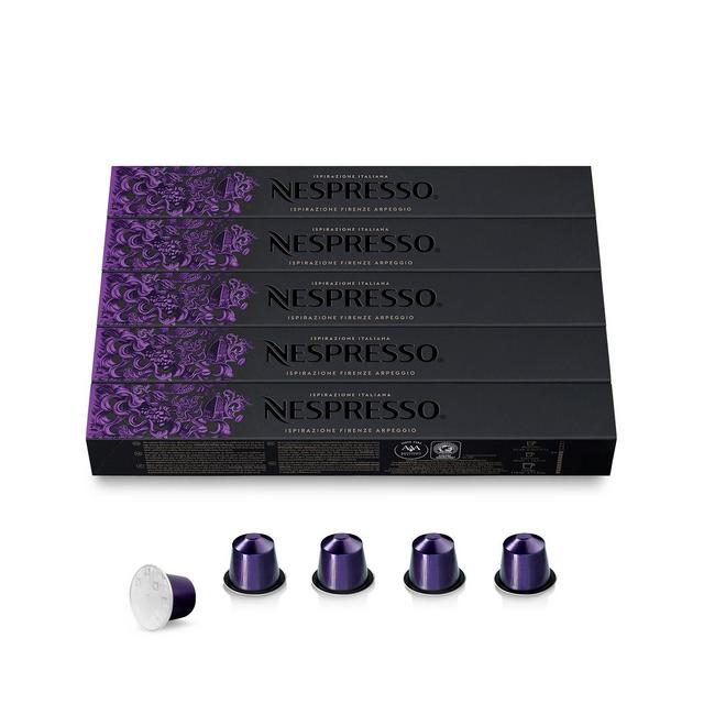 Nespresso OriginalLine Ispirazione Firenze Arpeggio Dark Roast Espresso Coffee Capsules, 50 Count