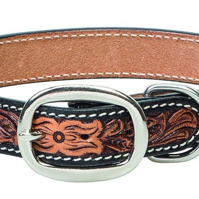 Weaver Leather Pet Floral Tooled Dog Collar