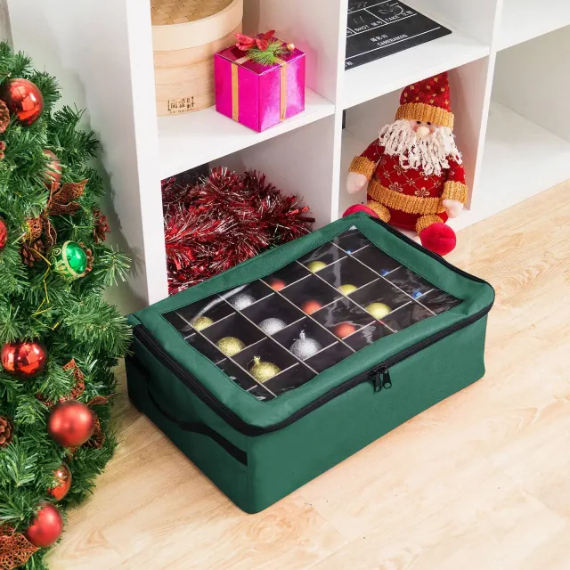 Tiny Tim Totes Ornament Storage Box Green