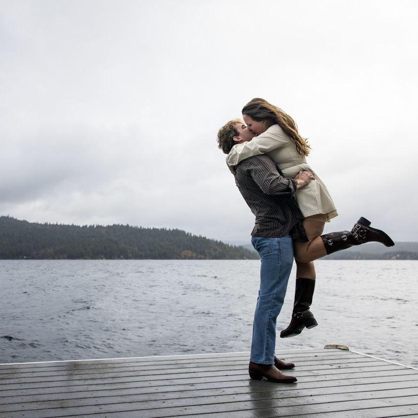 After Stylus, we snapped a couple of pics at the lake, right where Joseph proposed back in July!