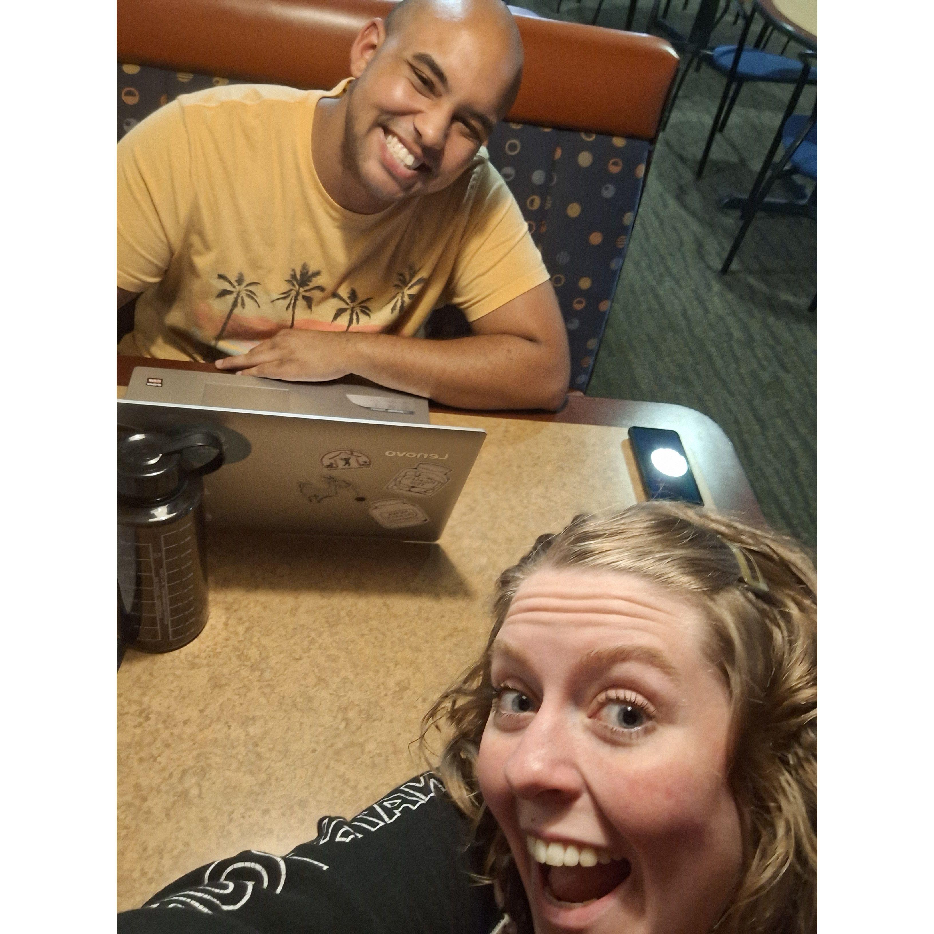 Our first ever "study date"!