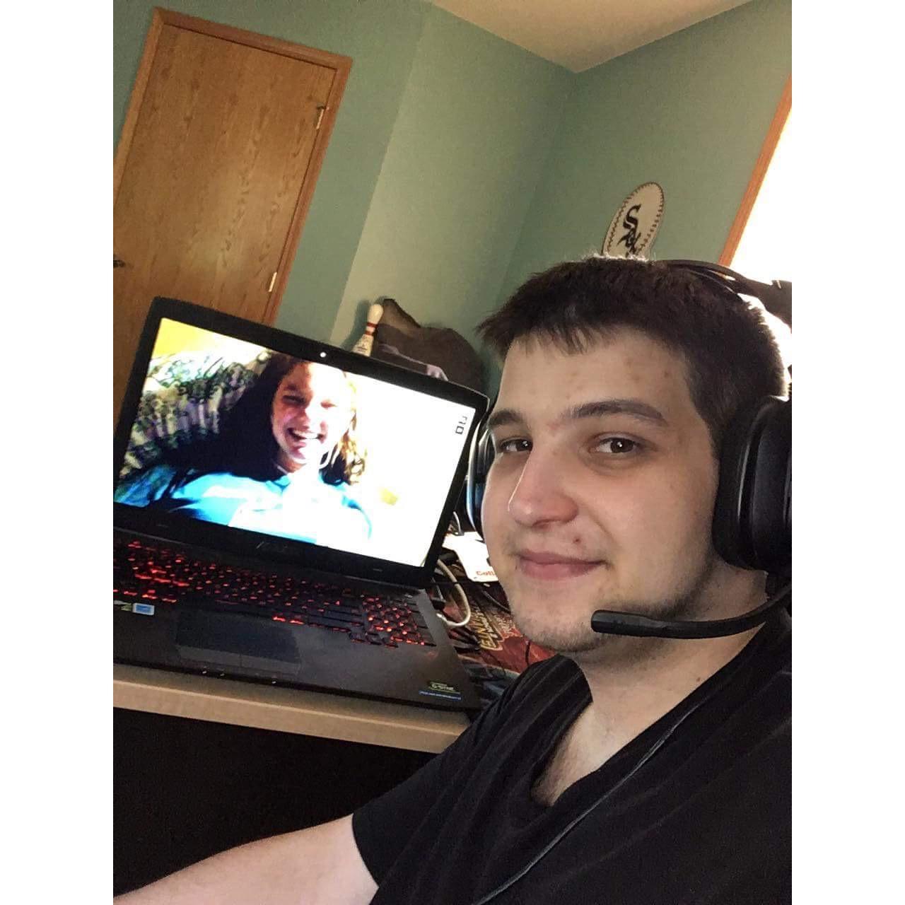 Video Calling while Becca was in Germany