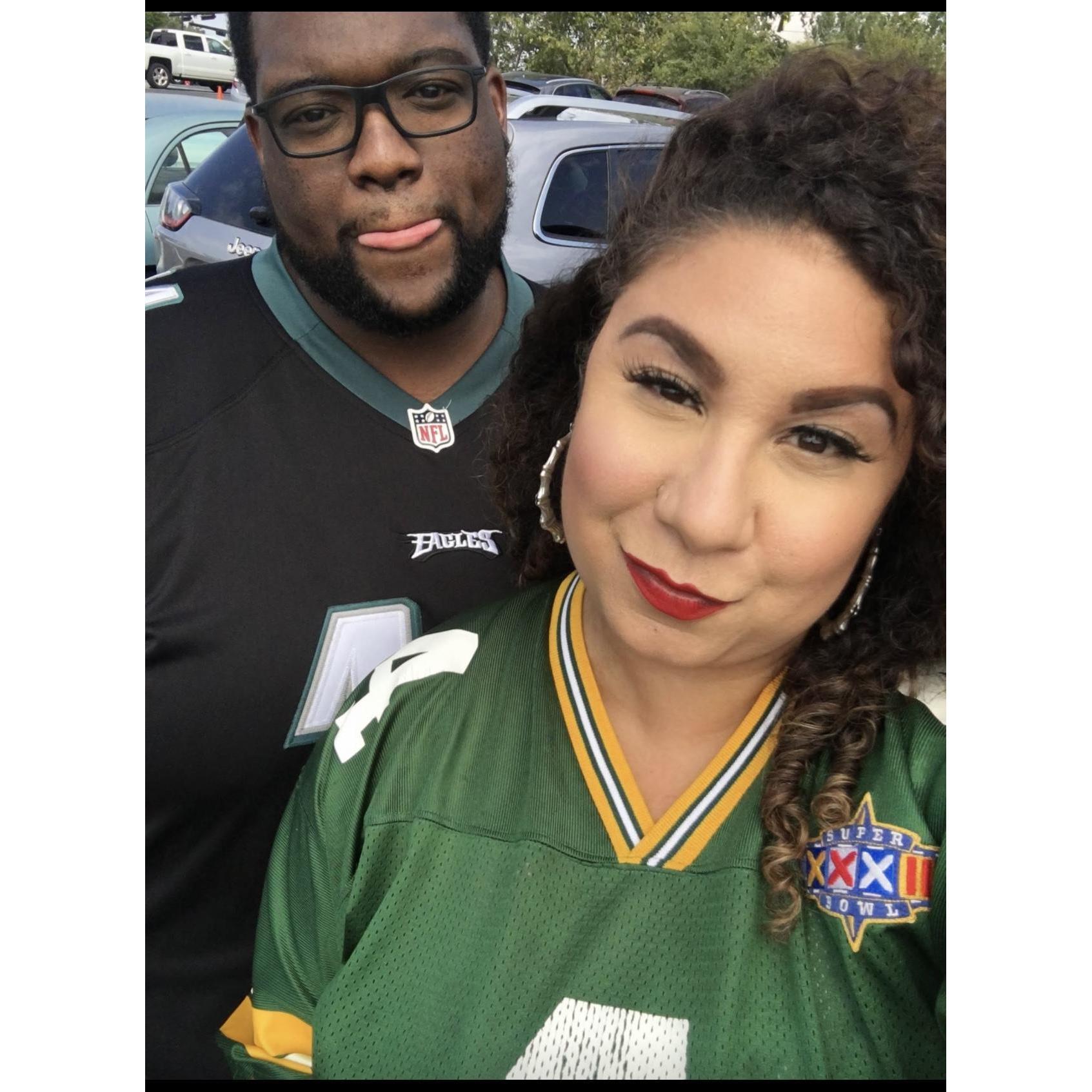 Packers vs Cowboys, Stefan is an Eagles fan-had to represent