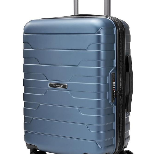 BAGSMART Carry On Luggage 22x14x9 Airline Approved with TSA Lock,20 Inch Lightweight Luggage with Spinner Wheels,100% PC Hard Shell Carry On Suitcases for Men Women,Royal Blue