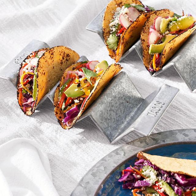 Galvanized Metal Taco Holder