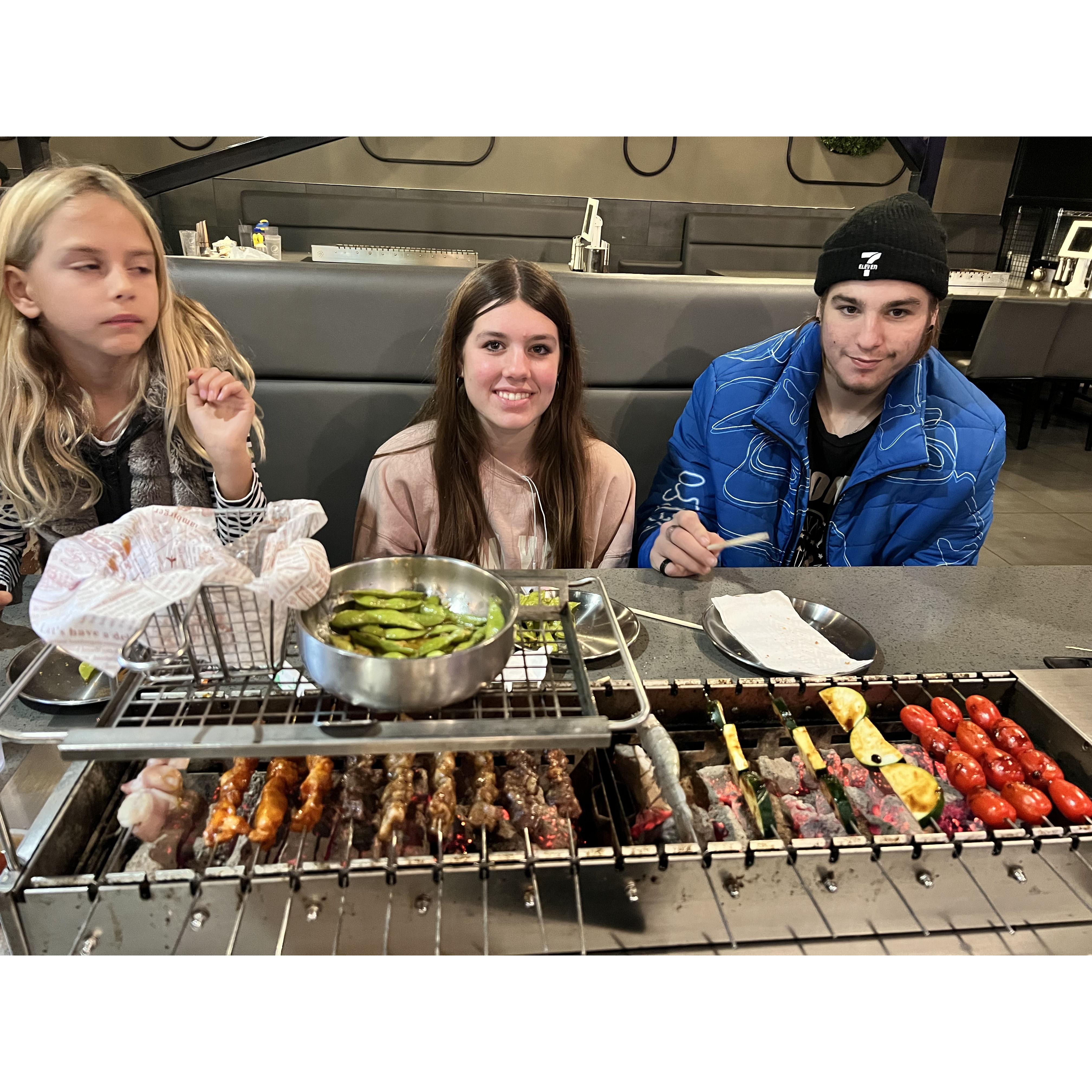 First dinner with all the kids