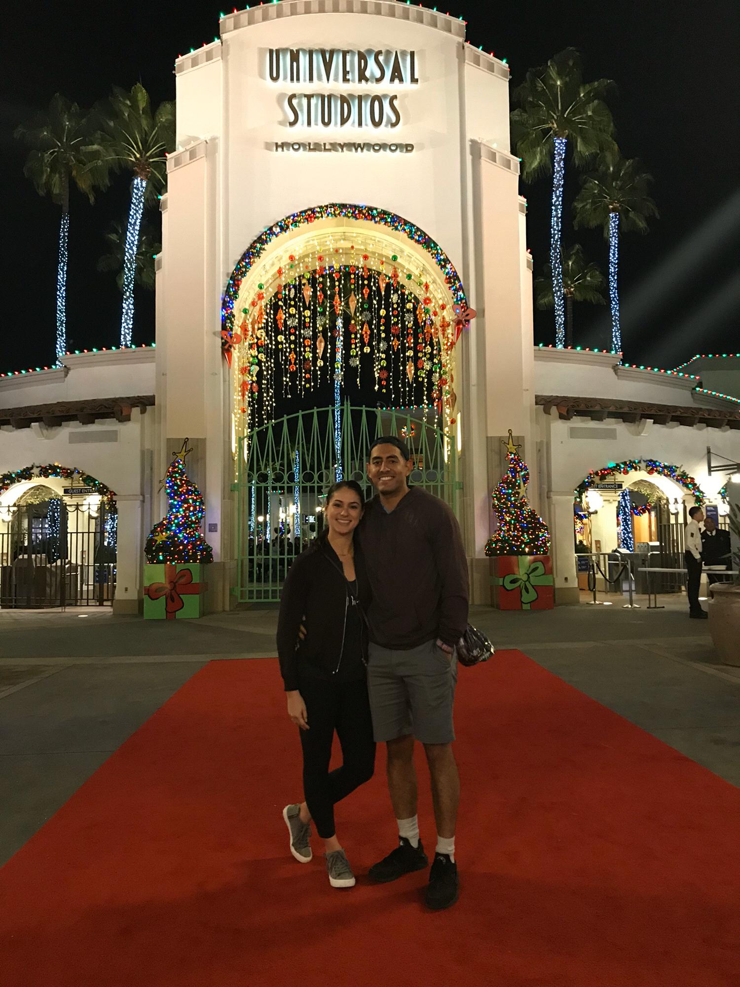 Our first trip, and picture together. Universal Studios Hollywood.
Little did we know then, 2 years later at Universal Studios Florida we would get engaged!