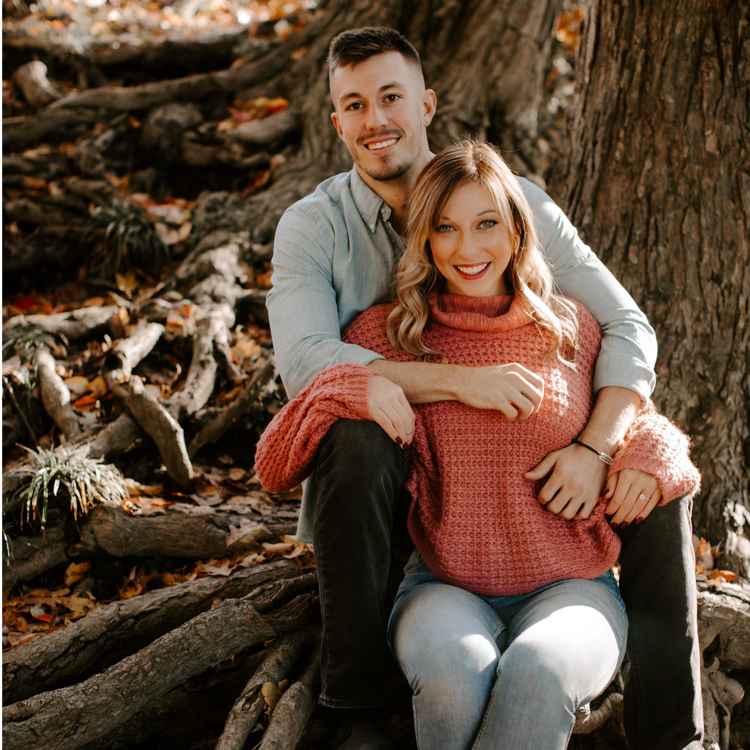 Engagement pictures at Cleland Rock