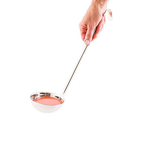 Stainless Steel Serving Ladle, Serving Spoon - Hook Handle - 8 oz - Met Lux - 1ct Box - Restaurantware