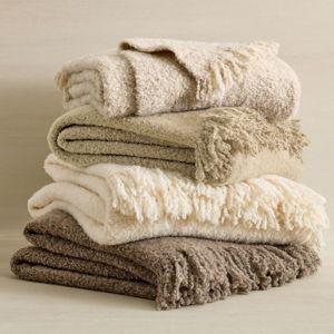 Boucle Knit Throw | Mocha Color