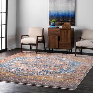 Ehtel Medallion Fringe Area Rug