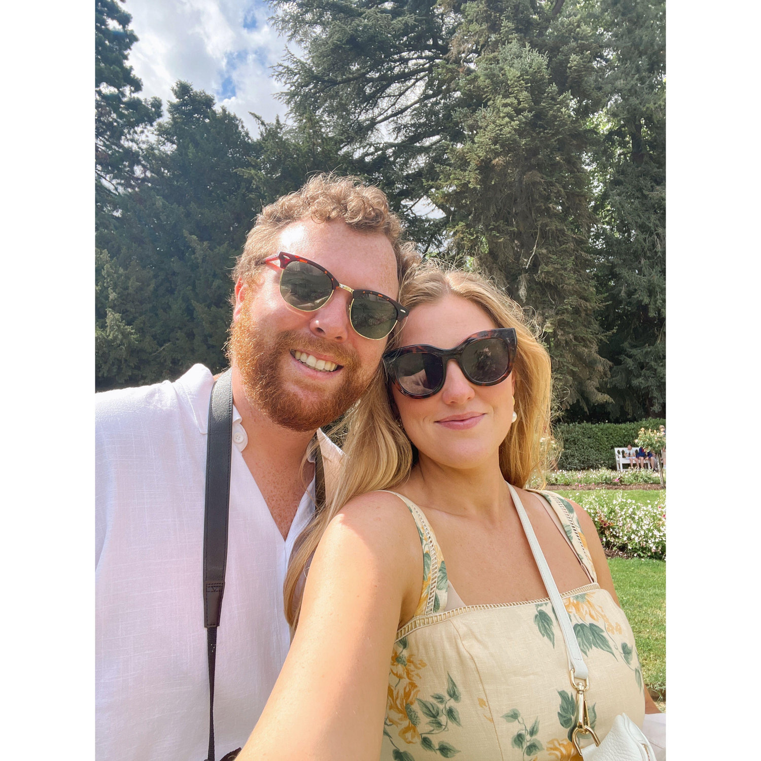 July 21, 2025 in Chenonceaux, France. The day after we got engaged! Touring Château de Chenonceau.