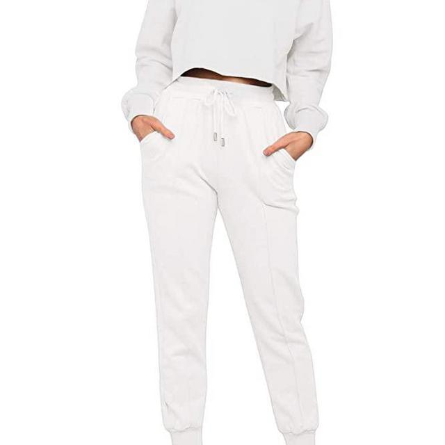 ZESICA Women's Long Sleeve Crop Top and Pants Pajama Sets 2 Piece Jogger Long Sleepwear Loungewear Pjs Sets