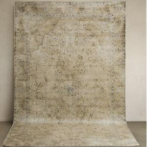 JUTE AND COTTON AREA RUG WITH FRINGING