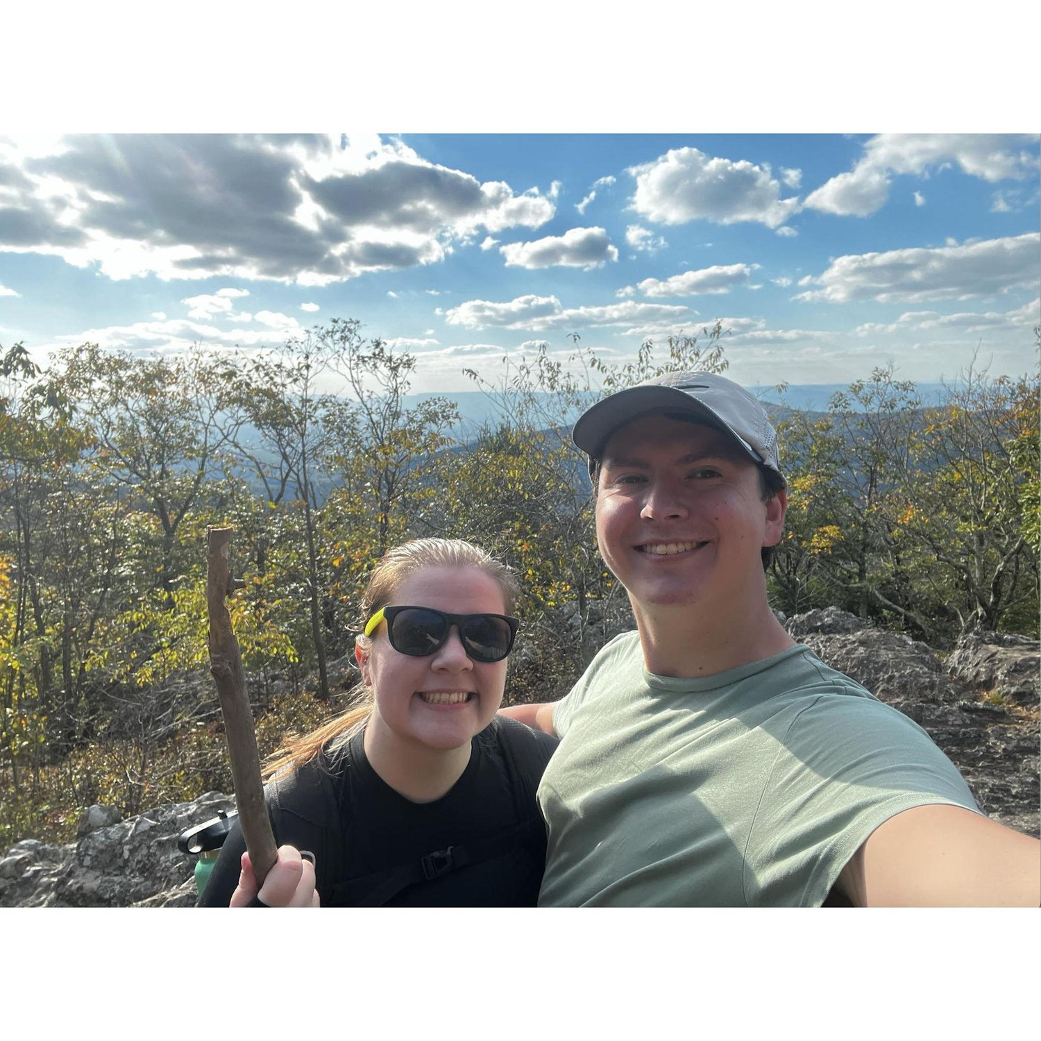 Our second official hard hike at Double Bear Rocks and our first camping trip!