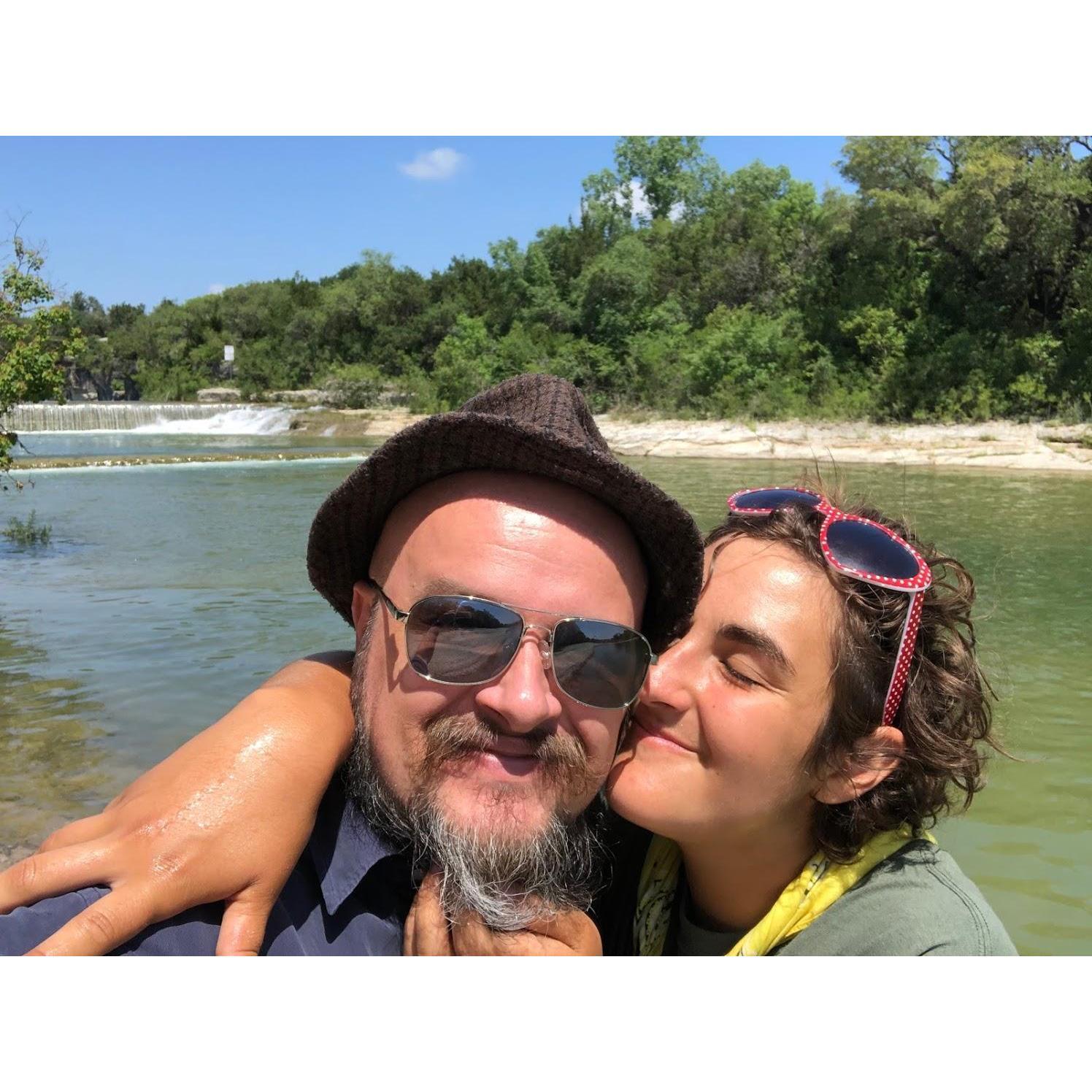 Georgetown, TX, March, 2019 | Austin and Molly soaking up sun together before a long night shoot for Fear The Walking Dead.