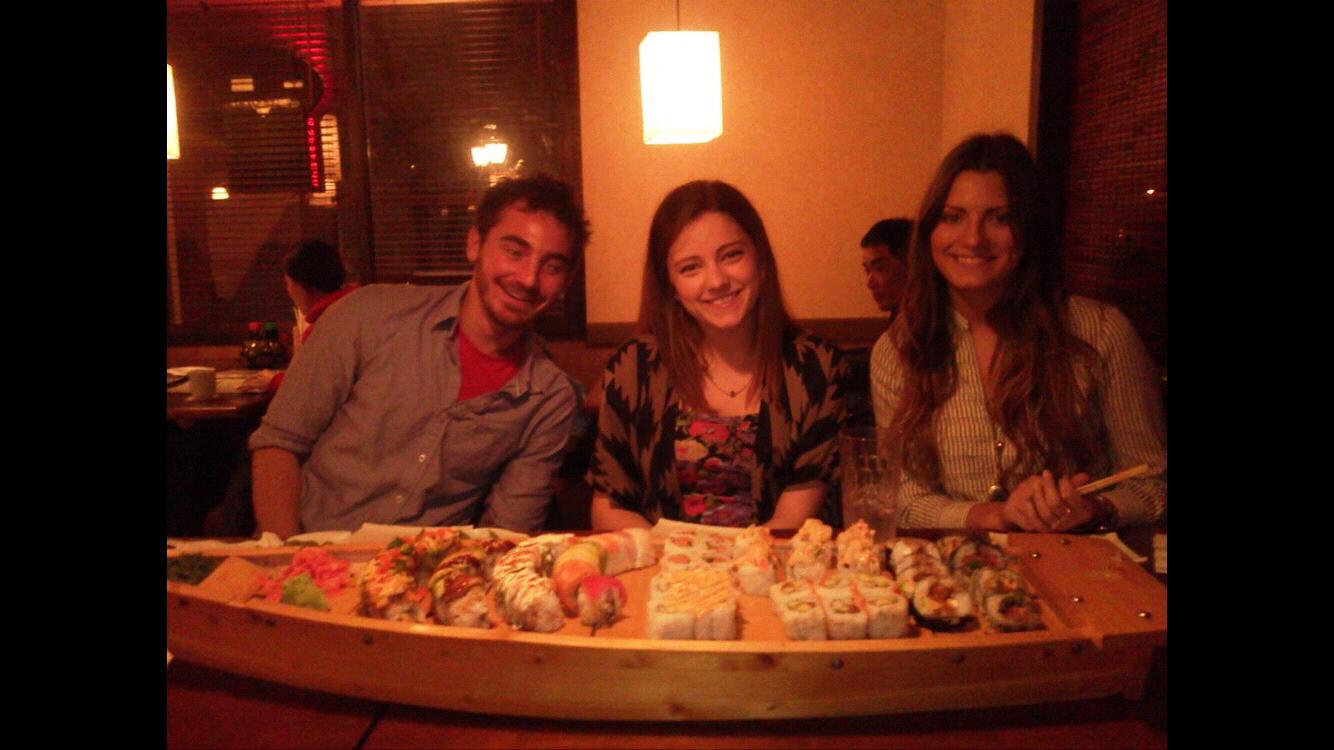 Bloomington 2011(?) - sushi @ IU with Amy - not sure when this a was taken but pre-dating.
