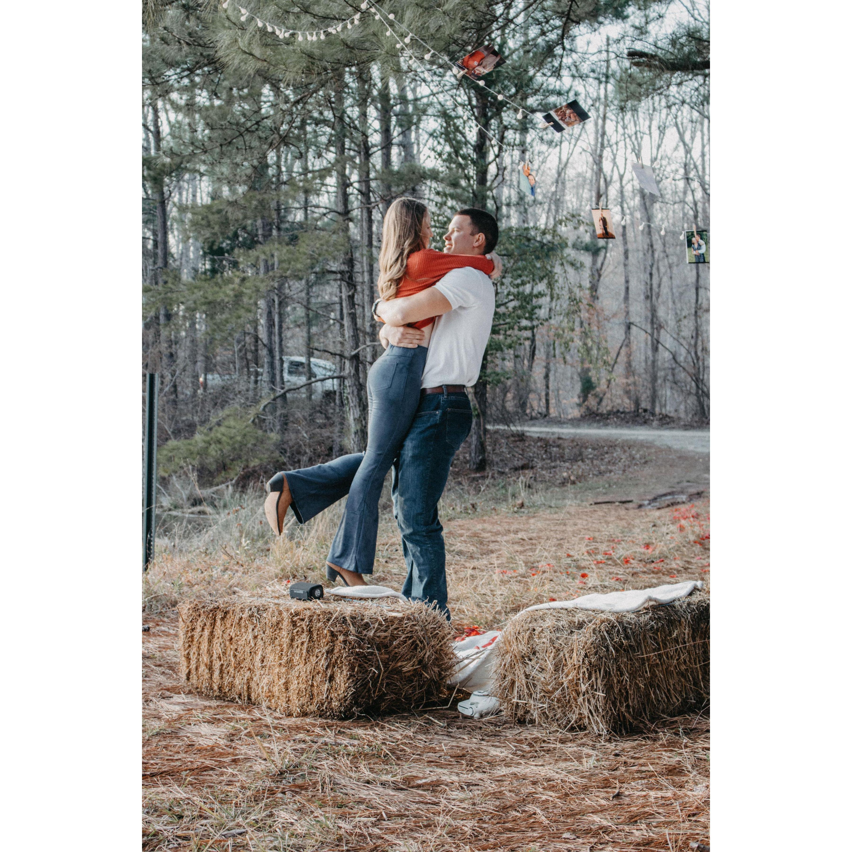 Forever sweeping me off my feet.